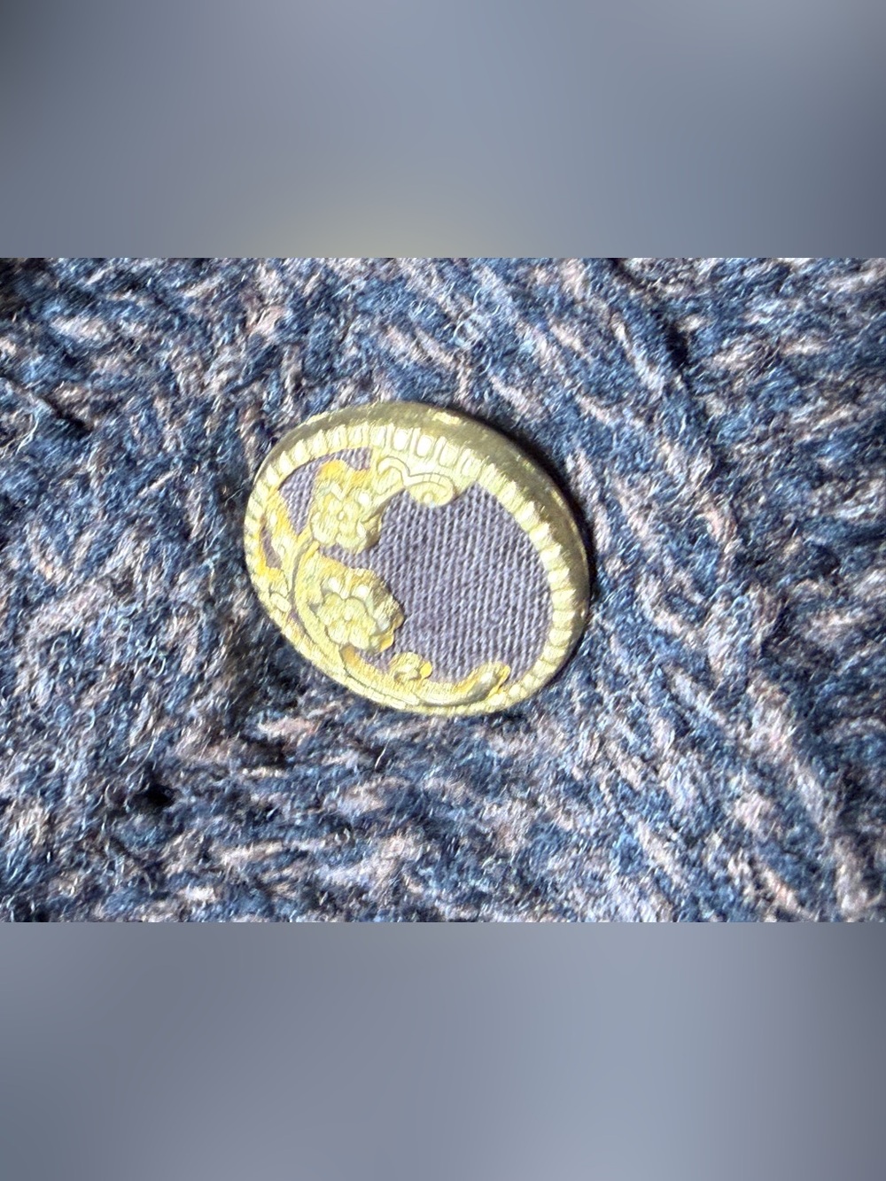 Leifsdottir Anthropologie BrownWool Tweed Cable-Knit Double-Breasted Cardigan - Picture 3 of 10